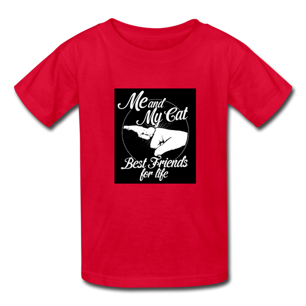 Me & My Cat Kids' T-Shirt - red