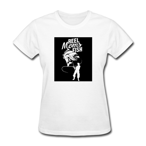Reel Moms Fish Women's T-Shirt - white