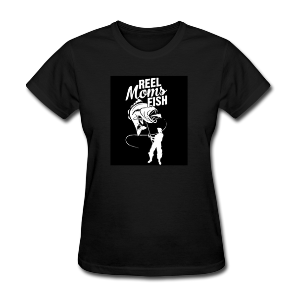 Reel Moms Fish Women's T-Shirt - black