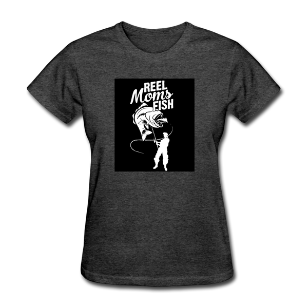 Reel Moms Fish Women's T-Shirt - heather black