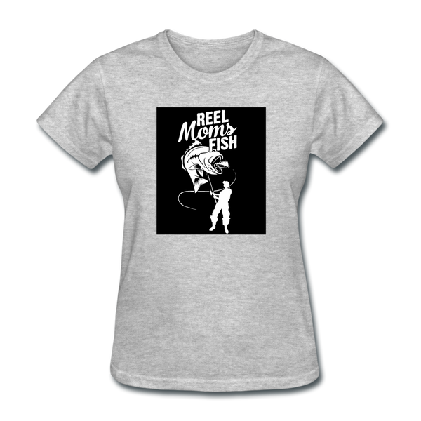 Reel Moms Fish Women's T-Shirt - heather gray