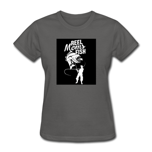 Reel Moms Fish Women's T-Shirt - charcoal