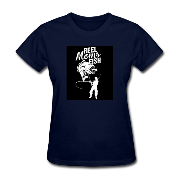 Reel Moms Fish Women's T-Shirt - navy