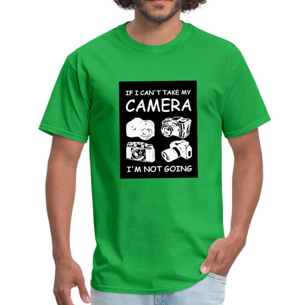If I Can't Take My Camera I'm Not Going Men's T-Shirt - bright green