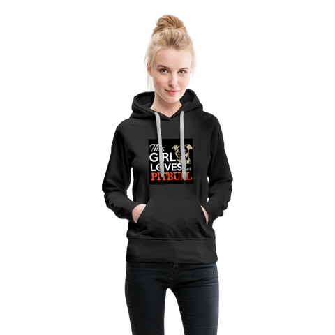This Girl Loves Her Pit Bull Women’s Premium Hoodie - black