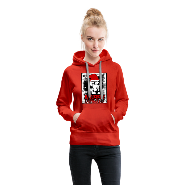 Merry Pitmas Women’s Premium Hoodie - red