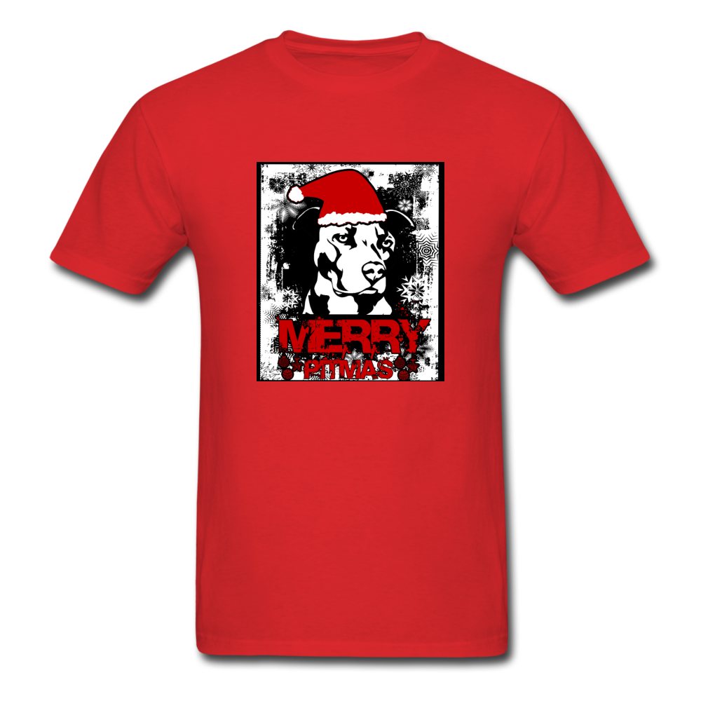 Merry Pitmas Men's T-Shirt - red