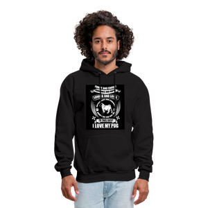 I Love My Pug Men's Hoodie - black