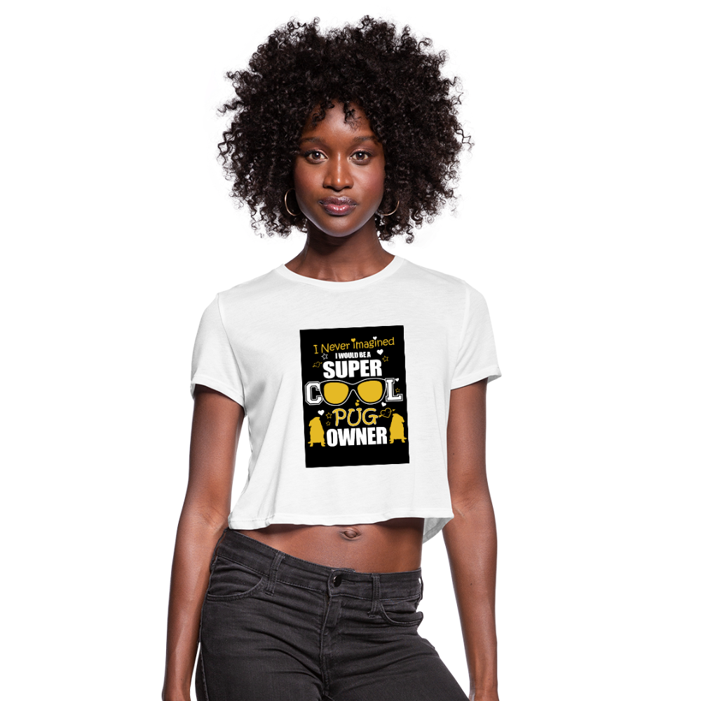 Super Cool Women's Cropped T-Shirt - white