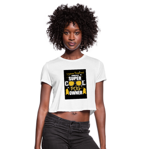 Super Cool Women's Cropped T-Shirt - white