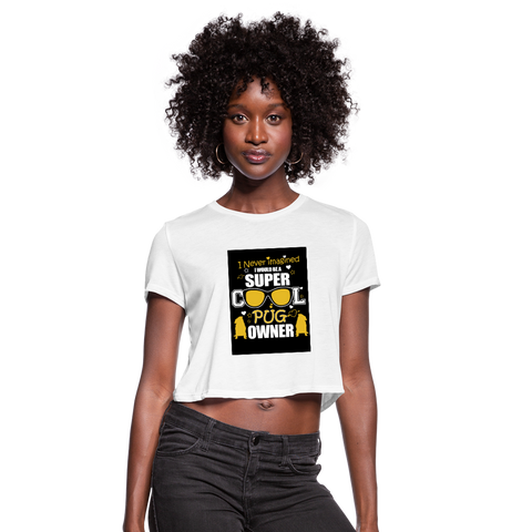 Super Cool Women's Cropped T-Shirt - white