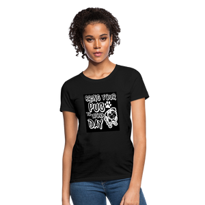 Bring Your Pug To Work Day Women's T-Shirt - black