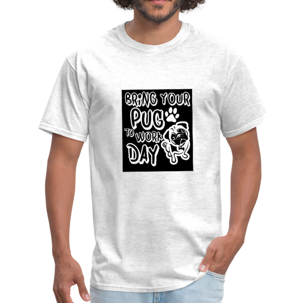 Bring Your Pug To Work Day Men's T-Shirt - light heather gray