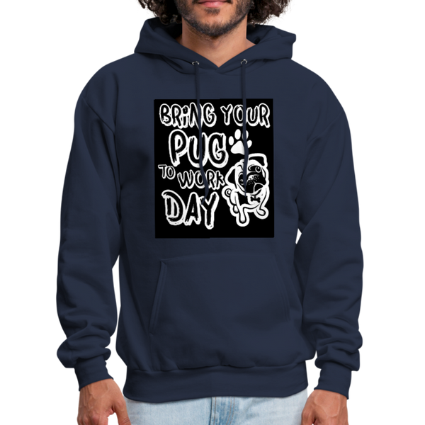 Bring Your Pug To Work Day Men's Hoodie - navy