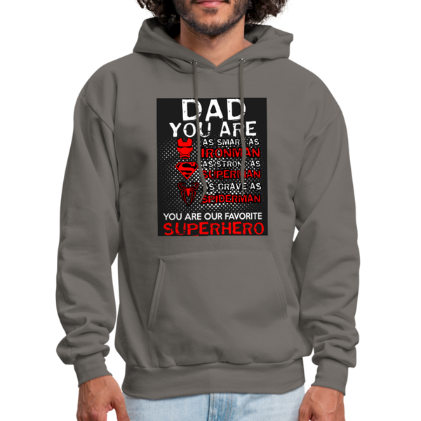 Dad You Are Our Favorite Superhero Men's Hoodie - asphalt gray