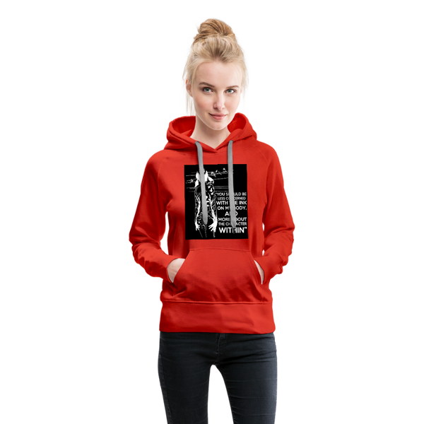 Tattoo Quote Women’s Premium Hoodie - red