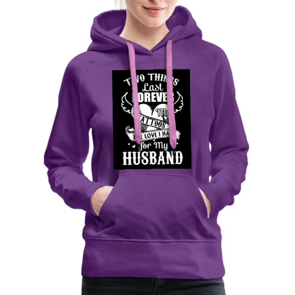 Two Things Last Forever Women’s Premium Hoodie - purple