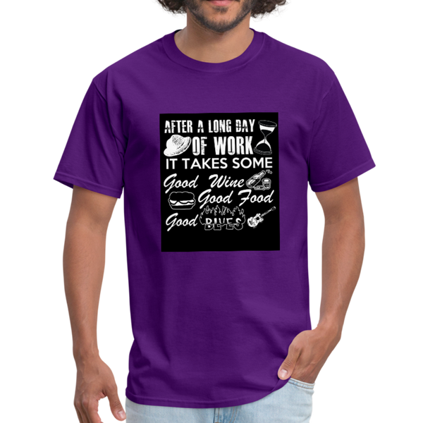 Wine Food Blues Men's T-Shirt - purple