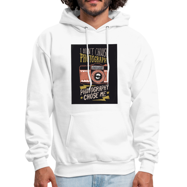 I Didn't Choose Photography Photography Chose Me Men's Hoodie - white