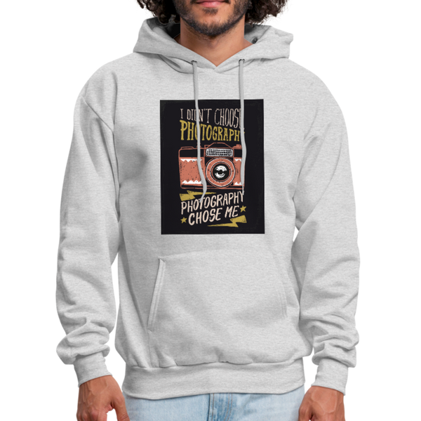 I Didn't Choose Photography Photography Chose Me Men's Hoodie - ash 