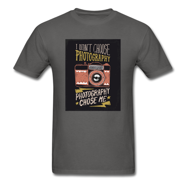 I Didn't Choose Photography Photography Chose Me Men's T-Shirt - charcoal