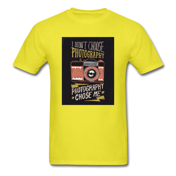 I Didn't Choose Photography Photography Chose Me Men's T-Shirt - yellow