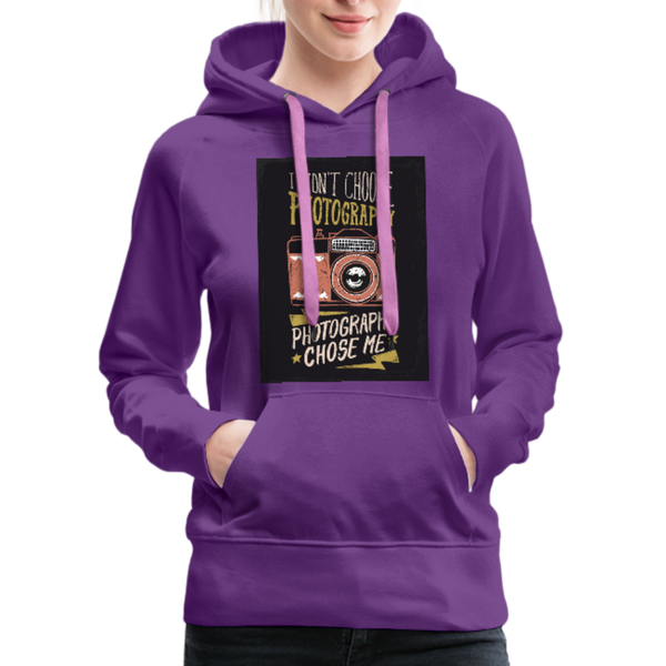 I Didn't Choose Photography Photography Chose Me Women’s Premium Hoodie - purple