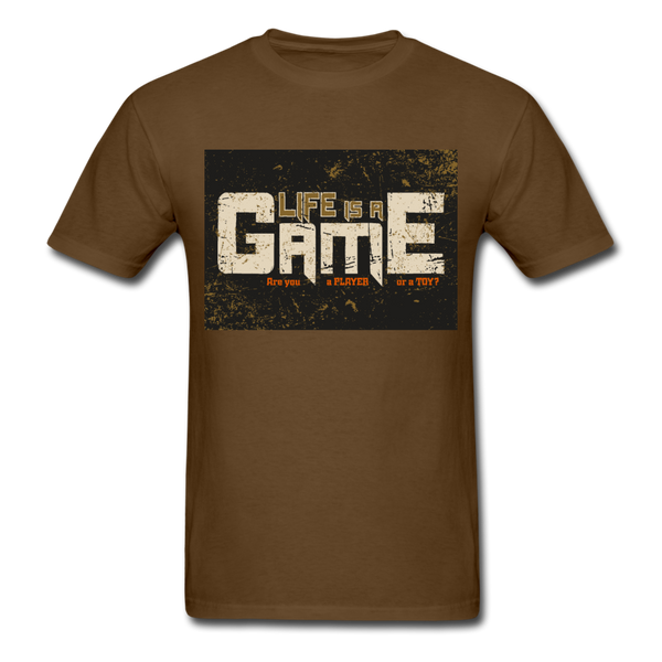 Life Is A Game Men's T-Shirt - brown