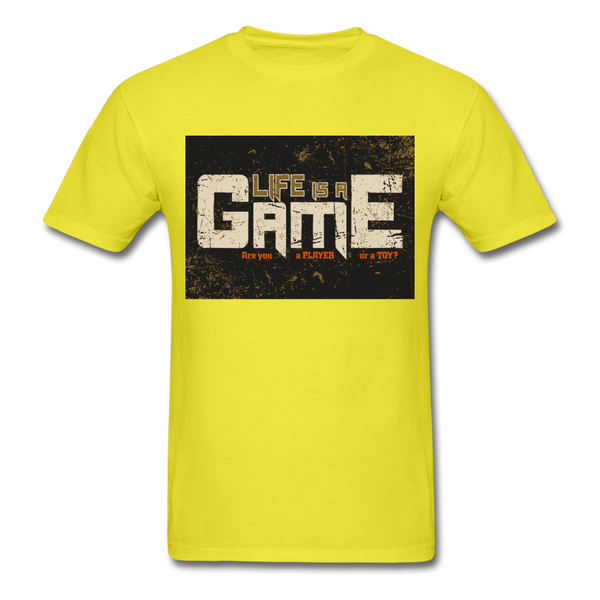 Life Is A Game Men's T-Shirt - yellow