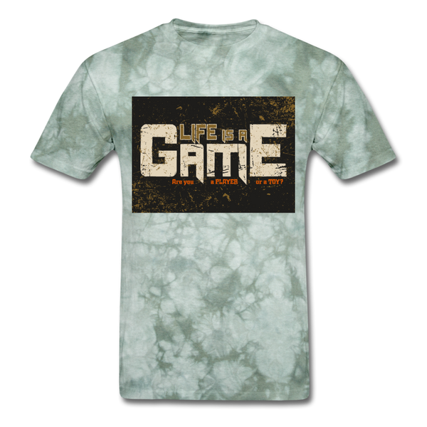 Life Is A Game Men's T-Shirt - military green tie dye