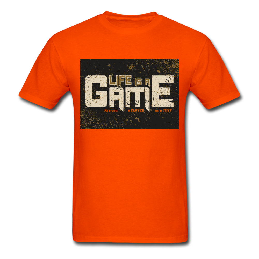 Life Is A Game Men's T-Shirt - orange