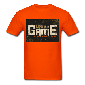 Life Is A Game Men's T-Shirt - orange