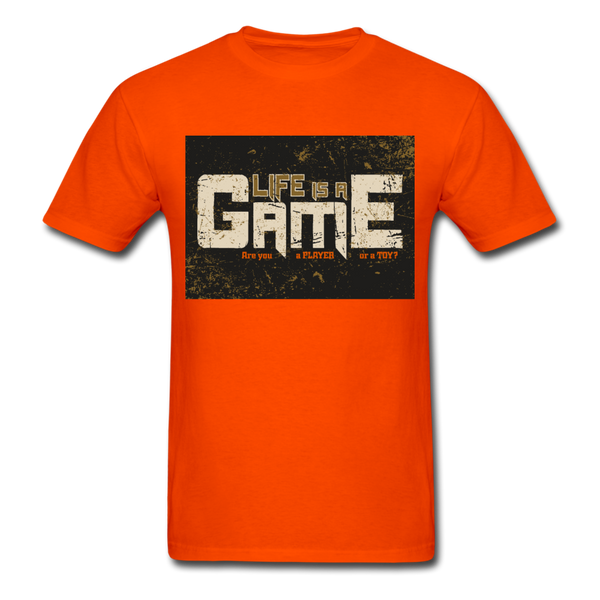 Life Is A Game Men's T-Shirt - orange