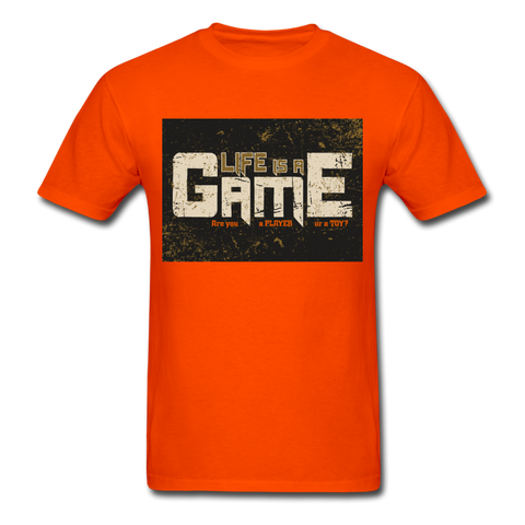 Life Is A Game Men's T-Shirt - orange