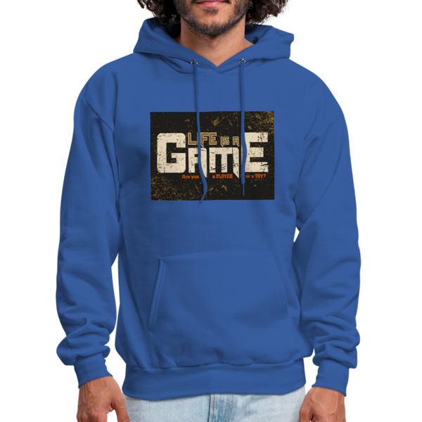 Life Is A Game Men's Hoodie - royal blue