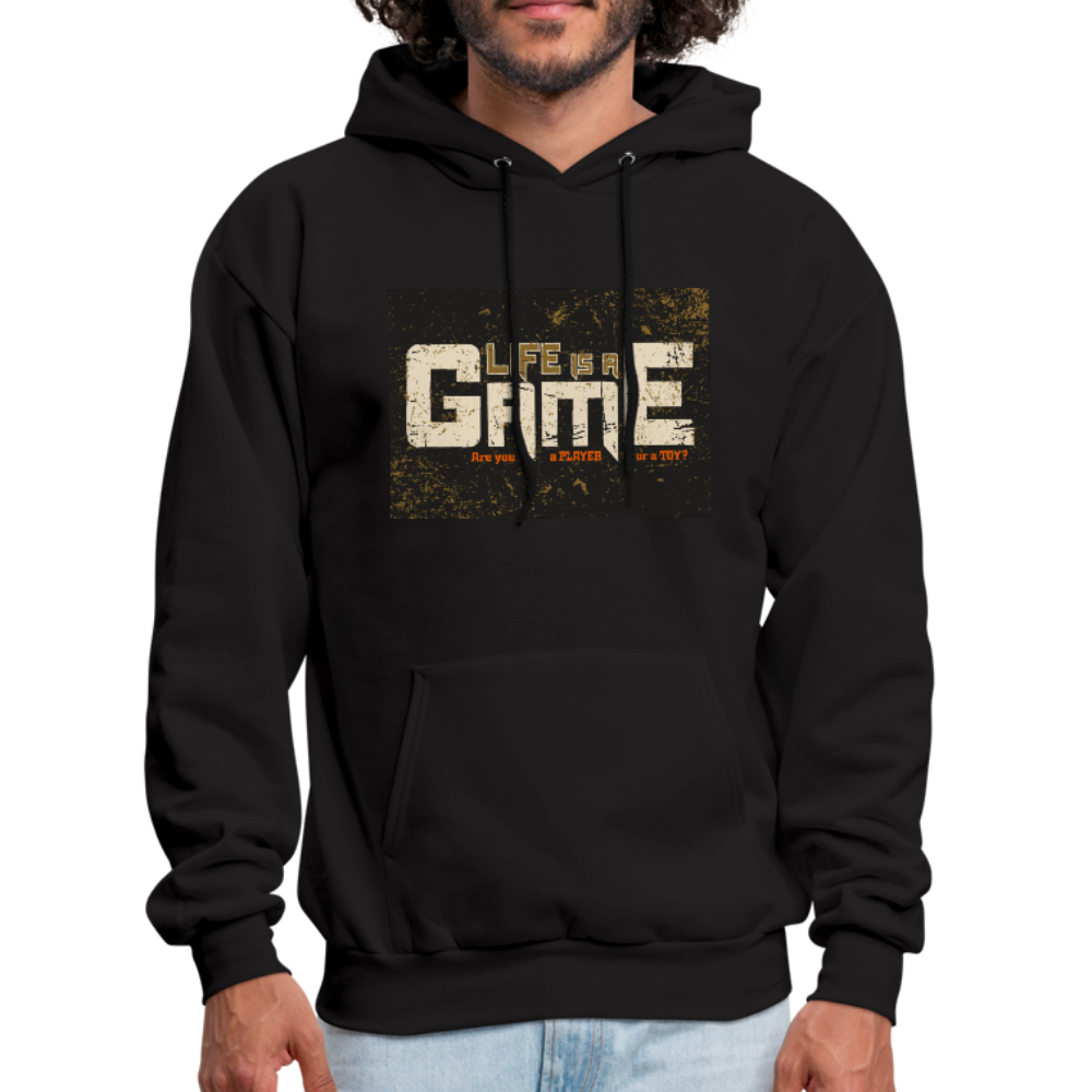 Life Is A Game Men's Hoodie - black