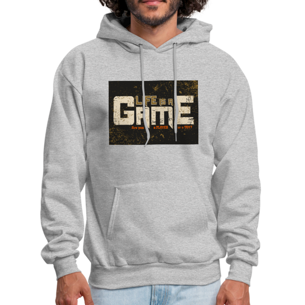 Life Is A Game Men's Hoodie - heather gray