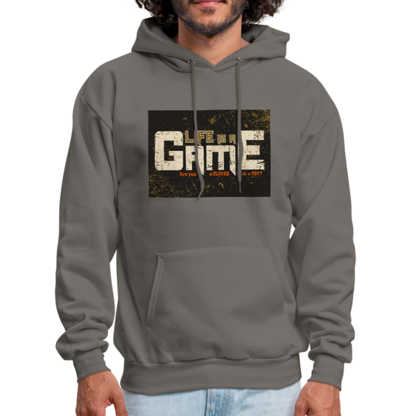 Life Is A Game Men's Hoodie - asphalt gray