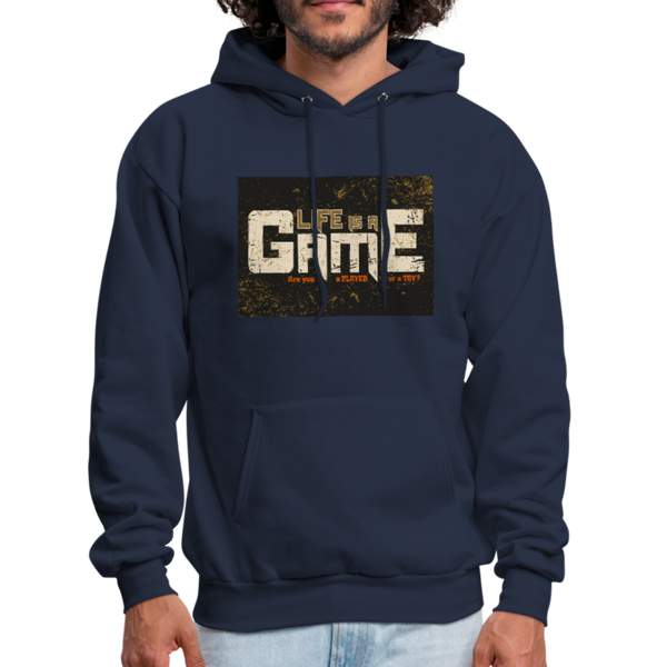 Life Is A Game Men's Hoodie - navy