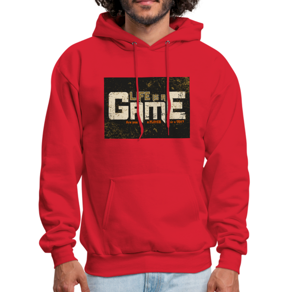 Life Is A Game Men's Hoodie - red