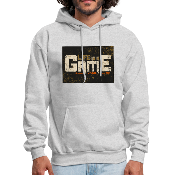 Life Is A Game Men's Hoodie - ash 