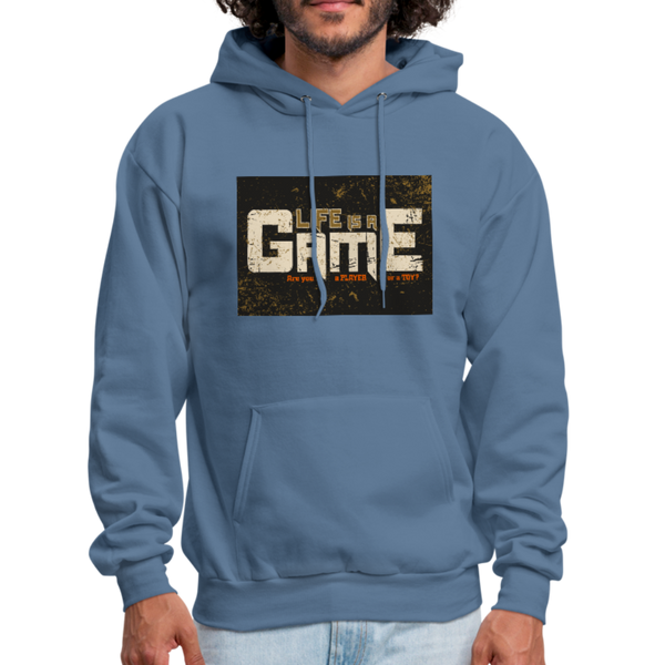 Life Is A Game Men's Hoodie - denim blue