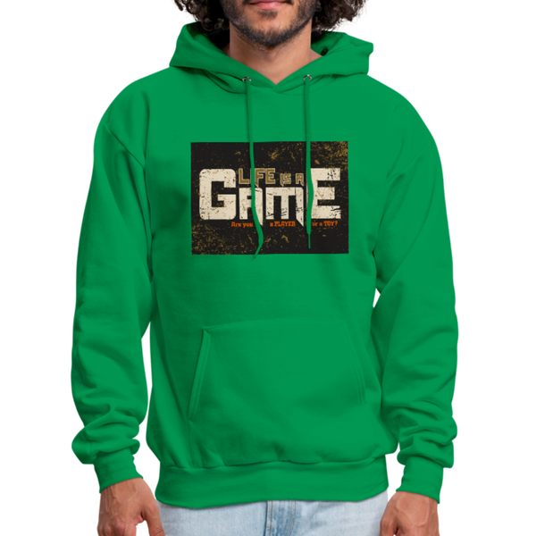 Life Is A Game Men's Hoodie - kelly green