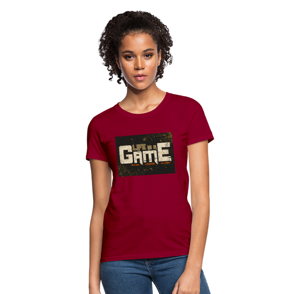 Life Is A Game Women's T-Shirt - dark red