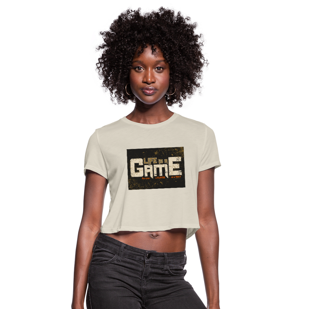 Life Is A Game Women's Cropped T-Shirt - dust