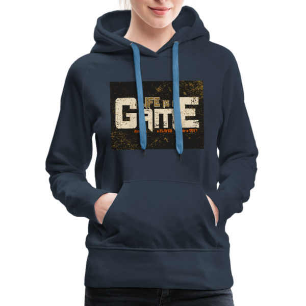 Life Is A Game Women’s Premium Hoodie - navy