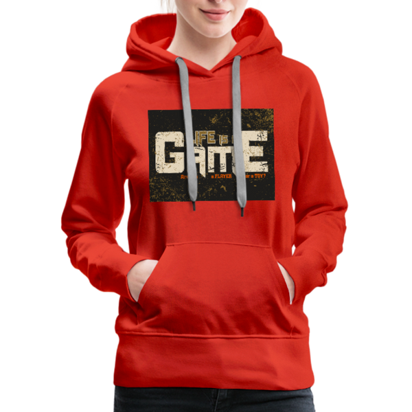 Life Is A Game Women’s Premium Hoodie - red