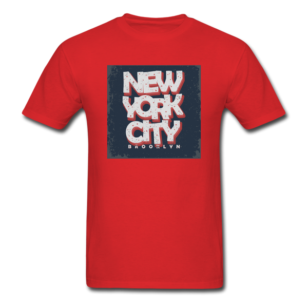 New York City Brooklyn Men's T-Shirt - red