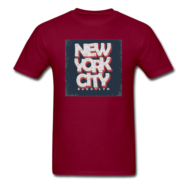 New York City Brooklyn Men's T-Shirt - burgundy