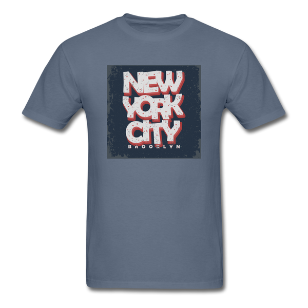 New York City Brooklyn Men's T-Shirt - denim